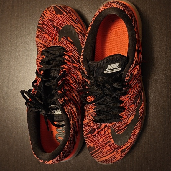 Nike Air Max 2016 Print Crimson Orange Athletic Shoes Sneakers Mens Size 8.5 - Picture 2 of 5
